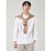 BEAN POLE 레귤러 플레인 솔리드 셔츠 화이트