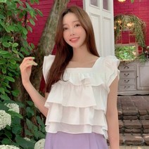 얀새 캉캉 블랑 나시 블라우스