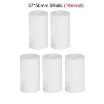 80*40/57*50mm 영수증 감열지 0 롤/가방 인쇄 라벨 롤 모바일 POS 사진 프린터 금전 등록기 용지 사무실, 03 57X50mm 5roll