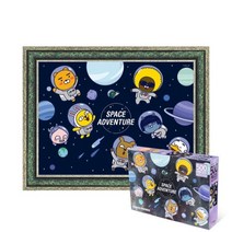 퍼즐피플 카카오프렌즈 직소퍼즐 모음, 스페이스 500피스 액자포함(엔틱그린), 500p