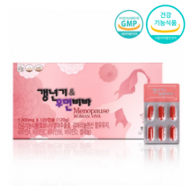 여성 갱년기 호르몬제 회화나무열매추출물 감마리놀렌산 40대 50대 60대 여성갱년기 종합영양제 120캡슐 1박스