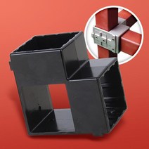 스틸 T 각파이프조인트 2p 75mm 검정 정자 셀프시공
