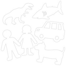 션턬필슈@키즈맘아트 초대형 모양종이 - 혼합(Mix) 공작용 만들기재료 DIY완구 공예 만들기/*캐