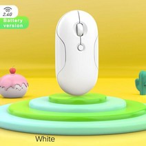레이저 무선 마우스 노트북 컴퓨터 pc 용 ryra bluetoth 음소거 미니 초박형 단일 모드 배터리 게임용, 흰색 배터리