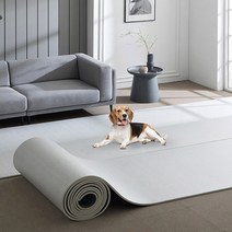 휴팡 15T PVC 셀프 롤매트 강아지매트 미끄럼방지 슬개골보호 애견매트 110cm * 1m, 스트라이프 울 그레이