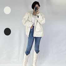 빅사이즈 오버핏 라이더 가을 봄 가죽 자켓 커플시밀러룩 시크 점퍼