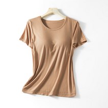 여성 노브라 반팔 티셔츠 오버핏 심플 무지 여름 여자 노브라티 nobra shirt XK0476