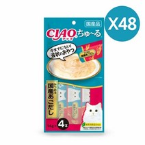 [KT알파쇼핑]휴먼그레이드 짜먹는 츄르 4p 48개 가다랑어 날치, 상세페이지참조