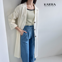 카라 KARRA 린넨터치카라롱자켓_KB3SJK023C