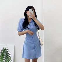 아담블링 / [핏대박] 엔젤 셔링 뒤트임 미니 원피스