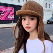 겨울패션모자 여성방한모자 겨울용귀덮개모자 스키장모자 귀달린겨울털모자 뽀글이모자 20대30대패션모자
