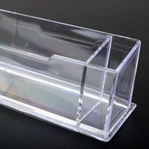 1+1 아크릴 명함꽂이 명함 거치대 카드꽂이 펜 볼펜꽃이 명함 보관함 일체형 집, 2개, 1단
