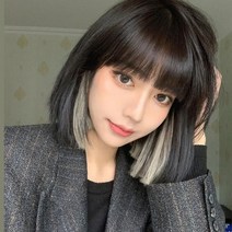 [생활/소품/최저] 시크릿 투톤 단발 통 가발 보브컷 중 투톤가발 통가발 311115EA, 1, 브라운-에쉬그레이, 본상품선택
