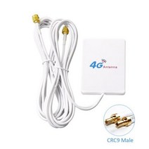 4g LTE 안테나 패널 29dBi 700-2700MHz SMA TS9 CRC9 커넥터 화웨이 E8372 E3372 B315 라우터 USB 모뎀 용 2m 케이블, CRC9 male