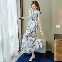 KORELAN 동남아시아 크로스보더 여름 보헤미안 나시 원피스 여 비치 롱스커트
