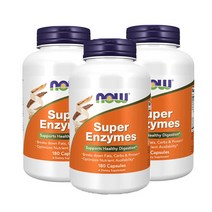 나우푸드 Now Foods 수퍼 엔자임 효소 Super Enzymes 180정 3개