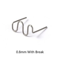 핫멜트 핫스테이플러 플라스틱용접기 100pcs 수리 표준 사전 컷 웨이브 스테이플 범퍼 차체 수리 0.8mm 웨이브 스테이플 스테인레스 스틸, 큰 파도 100pcs