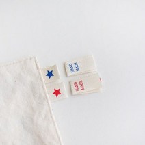 [원단쟁이] 6개-끼움라벨) 내츄럴 꼬마별(2컬러) E2, 1개, 레드