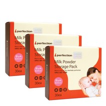 퍼펙션 일회용 분유저장팩 핑크 30매 3개, 단품