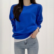 티데일리 남녀공용 기모 맨투맨 무지 긴팔 티셔츠