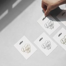 아토 love yourself 메탈스티커, 골드, 1개