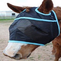 CHALLENGER Equine Horse Fly Mask Summer Spring Airflow Mesh UV Mosquitoes 732102TR null, 1, Black Turquoise