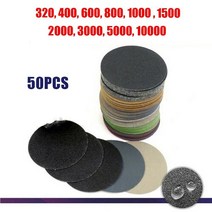 목공 공방 샌딩 그라인더 빼빠 페이퍼 페파 디스크 벨트 사포 50pcs 5inch Sandpaper Polishing Grinding Sanding Discs 320-10000 G