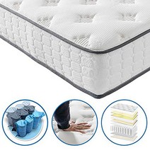Queen Size Mattress - Vesgantti 9.6 Inch Innerspring Multilayer Hybrid Queen Mattress - Ergonomic De, 1, Grey