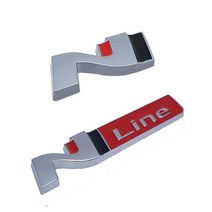 S11 현대 엠블럼 N-LINE 뱃지 스티커, 바디챔버 대형올블랙