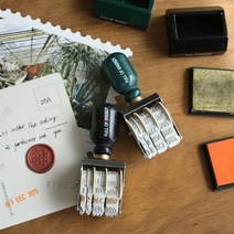 없음 빈티지 날짜 스탬프 다이어리 유럽풍 스탬프, 잉크 3종세트(스템프 별매)