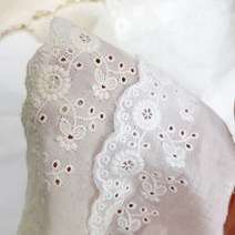 혜인천 국화레이스 60수 아사 레이스 백아이보리 광목색