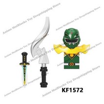 KF6144 파워 레인저 애니메이션 브릭 미니 액션 장난감 피규어 레드 워리어 마이티 모르핀 블럭, KF1572