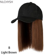 wigs with a hat 야구 가발 cap body cap short straight hair wig cap sun hat short smooth wig hat wig