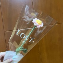 마카롱실 루피실 망고실 자이언트얀손으로 짠 꽃 원사 크로 셰 뜨개질 하트 모양 꽃 꽃다발 웨딩 장식 연, 11 S13 crochet flower, 한개옵션1