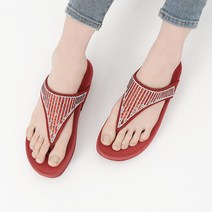 [슈플랜] 웨지 플립플랍 비즈 슬리퍼 4.5cm 5color-309