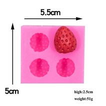 블루 베리 라즈베리 양초 금형 3D 시뮬레이션 과일 실리콘 DIY 초콜릿 베이킹 케이크 수제 공예 용품, small