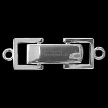 ECO 은 바클형 연결잠금 장식 B 1개입 시계장식 버클, 단품