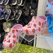 크록스 크록스 바야밴드 딸기 클로그 207657-6GD