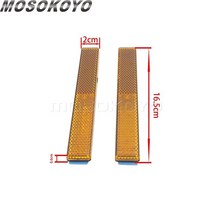 여행트레일러 자전거수레 미니벨로짐받이 애견 오토바이 오토바이 6CM 라운드 리플렉터 안전 경고 스티커, 09 119 yellow