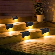 [계단태양광] 태광조명 태양광 엣지등 정원 계단등 울타리 펜션 테라스 코너 야외 인테리어 LED 조명, 태양광 엣지등 - 노란빛 (4P)