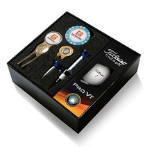타이틀리스트 Pro V1 골프볼/칩볼마커/그린보수기/자석티세트(골드) TP-307G