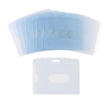 비닐명찰케이스 pvc투명 단체이름표 10개 가로세로형, 제품선택, 가로