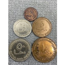 수집주화 기념주화 대박기원선물 행운의 동전 1966 카타르와 두바이 순록 5개 구리-니켈 동전 독립 빈티지 밴드 세트