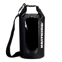 갯바위낚시 지게 원투 보조가방 하드케이스 낚시대 배낭 바다낚시 kastking 100 방수 dry bag with clear window 500d pvc material dry, 검은색, 10리터