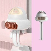 Bisjoy 문어발 집게형 날개없는 선풍기 새끼 오리, 화이트