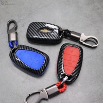 쉐보레 더넥스트스파크 더뉴스파크 더뉴트랙스 스마트키 분실방지 키케이스, 5버튼 케이스 레드_키링 레드