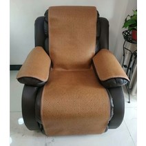 여름 등나무 쿨 매트 깔개 1인용 리클라이너 쇼파 커버 돗자리 라탄 침대 매트리스, 돗자리아이스쿠키플라워+손잡이