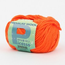[슬로우플로우] 피카소 울실 10PLY 45g [얇은실 블랭킷실 인형실 부드러운실], 40 오렌지