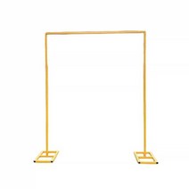 웨딩포토존 백월 빅폴배너 스테이지 프레임 전시부스, 골드 높이2mx폭2m + 받침판 강화형