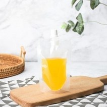 스파우트파우치 육수 일회용 즙파우치 뚜껑 포장용기 주스 음료팩 액상 음료수 쥬스 캡파우치, 기본캡 100ml, 200개